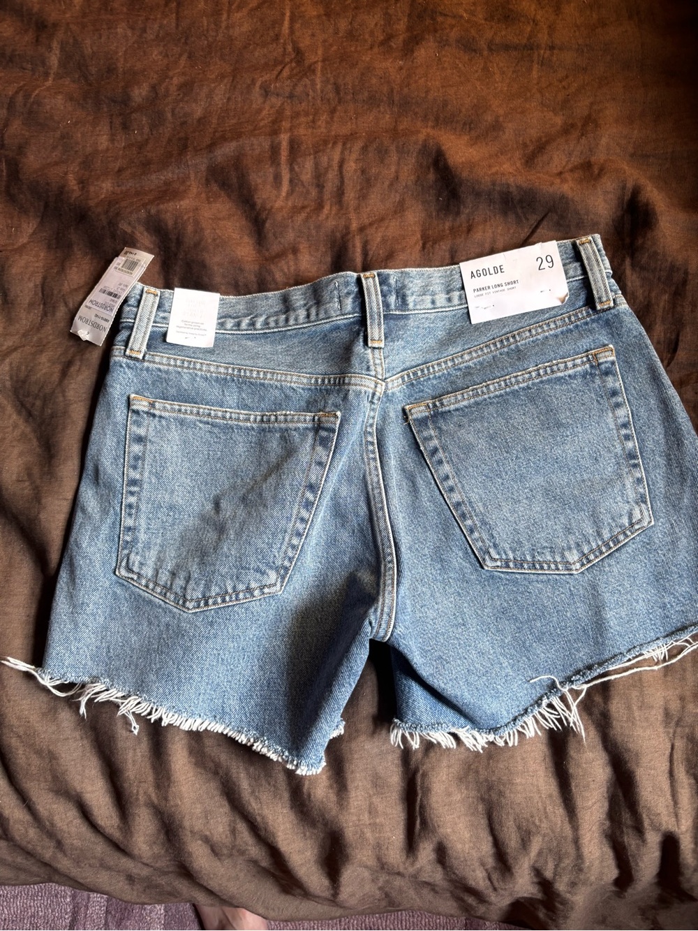 Agolde Parker Long Denim Shorts NWT